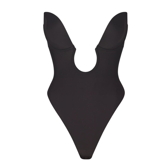 🖤 SKIMS Deep Plunge Shapewear Thong Bodysuit NWT Onyx Size Medium